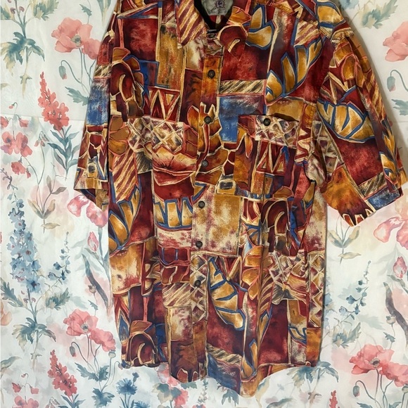 Vintage Colorful Abstract Button-Up Shirt - Picture 2 of 8
